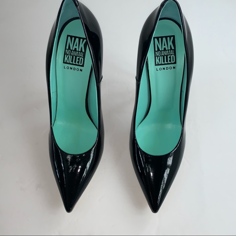 NAK No Animal Killed Black JACKIE Vegan Stiletto - Picture 2 of 11